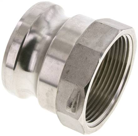 Kamlock-Stecker (A) NPT 2-1/2"(IG), Edelstahl (1.4408)