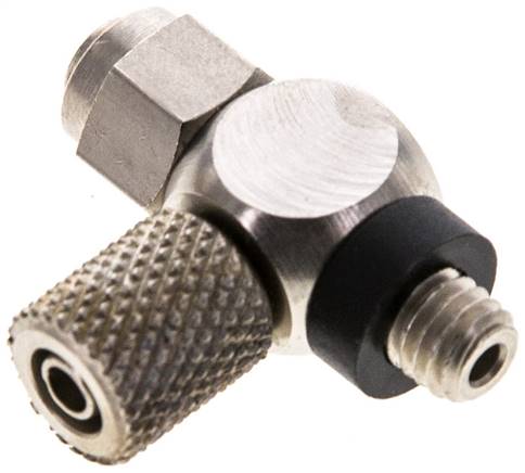 Drosselrückschlagventil M 5-4,3 x 3mm, zuluftregelnd (A), Messing