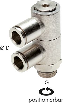 Steck-Mehrfachverteiler, 2-fach G 1/8"-8mm, IQS-MSV (Standard)