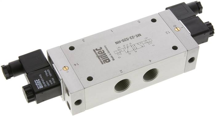 5/2-Wege Magnetimpulsventil mit Fremdluftanschluss, G 1/2" (Pilot G 1/8") 230V