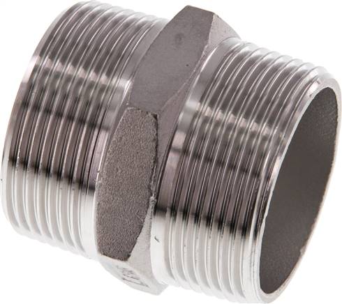 Doppelnippel R 1-1/2"-R 1-1/2", 1.4408