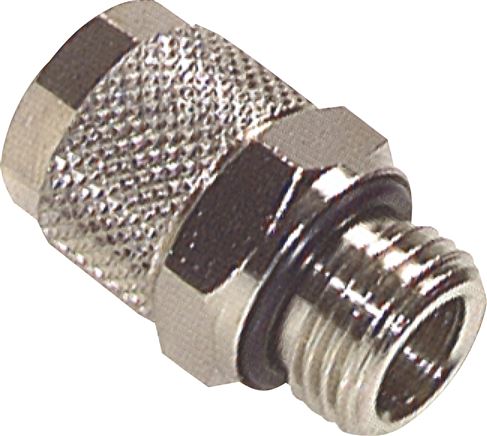 Gerade Verschraubung G 1/8"-8x6mm, Messing vernickelt