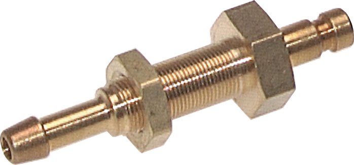 Schott-Kupplungsstecker (NW2,7) 3mm Schlauch, Messing, beidseitig absperrend