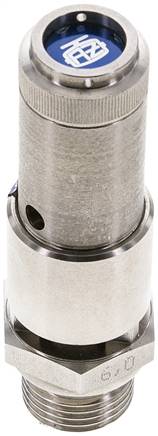 TÜV-Sicherheitsventil G 1/2" (DN10), 2,00 bar, 1.4571