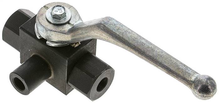 Hochdruck-3-Wege Kugelhahn, T-Bohrung, G 1/8", 0 bis 400bar