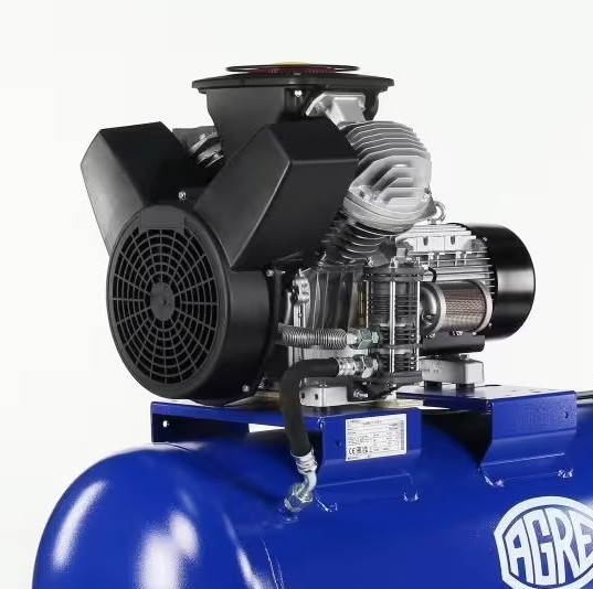 AGRE Industrie-Kolbenkompressor Typ ALG MEK-10 10 270 YD D Schallgedämmt auf Behälter 500 Liter 4116002301