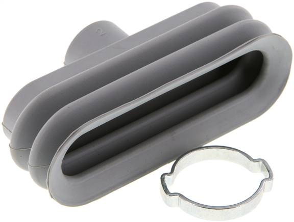 Ovalbalgsauger, 75 x 25mm, Hub 10,5mm, NBR (60A, grau)