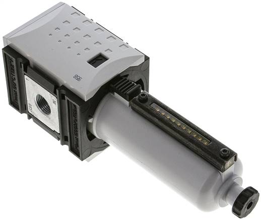 FUTURA Filter, G 3/8", Metallbehälter mit Sichtrohr, BG 2, Metallbehälter mit Sichtrohr