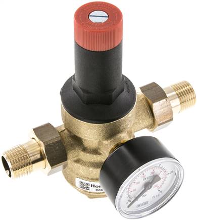 Druckminderer für Trinkwasser R 1/2", 1,5 - 12 bar, DVGW, PE 25bar
