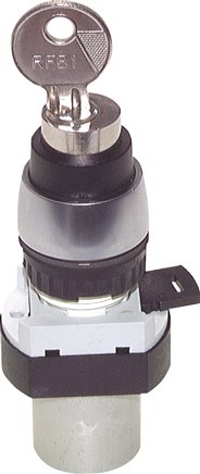 3/2-Wege Schlosstaster-Ventil, schwarz (22,5mm), M5