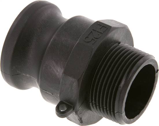 Kamlock-Stecker (F) R 1-1/4"(AG), Polypropylen, Stecker mit reduziertem Anschluss