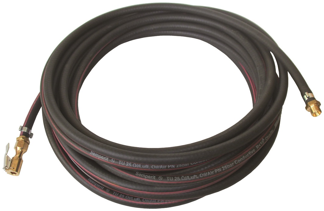 Gummi-Füllschlauch kompl. 10 m, DN 6, Außengewinde Schlauch G1/4 Zoll