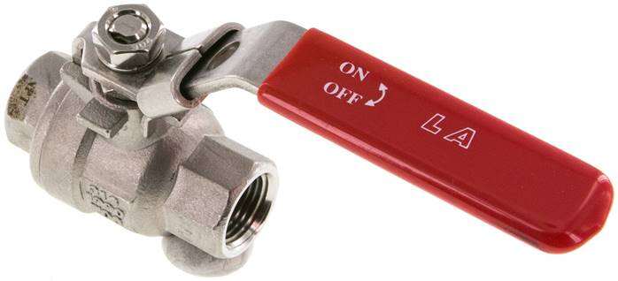 Edelstahl-Kugelhahn, leicht, NPT 3/8", 0 bis 63bar