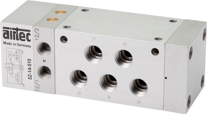 Zweihand-Sicherheitsblock G 1/4", 5/2-Wege (Selbsthalte-Anschluss (Y))