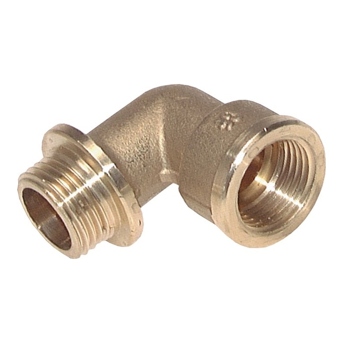 90°-Einschraubwinkel G 1/4"(IG)-R 1/4"(AG), Messing