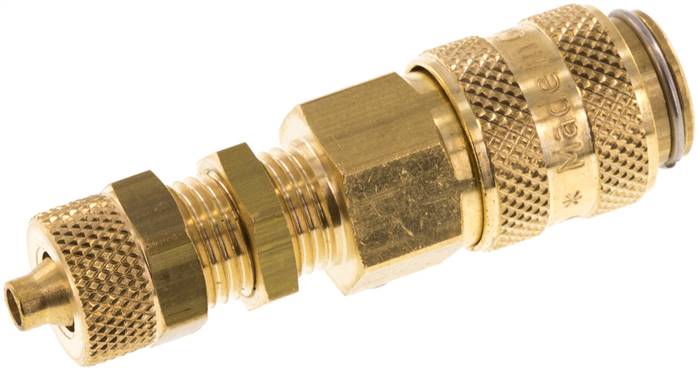 Schott-Schnellkupplung (NW5) 6x4mm Schlauch, Messing