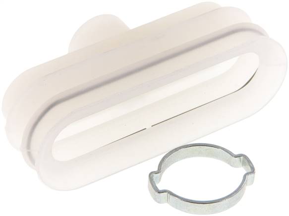 Ovalbalgsauger, 75 x 25mm, Hub 10,5mm, Silikon (60A, transparent)