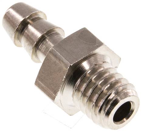 Gewindetülle M 5-3mm, Messing vernickelt