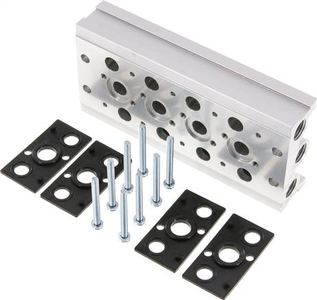 Reihenleiste (4-fach) für SF4000 (5/2 und 5/3-Wege)