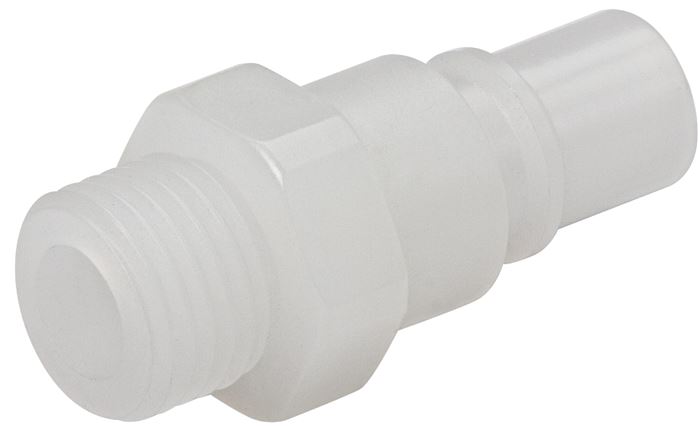 Kupplungsstecker (NW7,2) G 1/4", PVDF offen (AG)