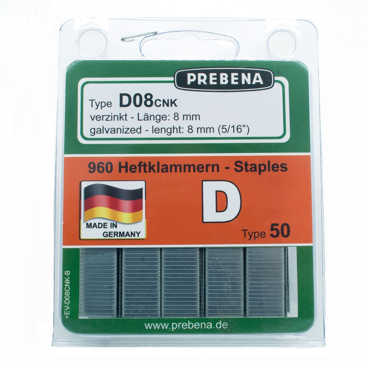 Prebena Heftklammern im Blister D08CNK-B