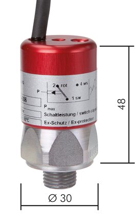 ATEX-Druckschalter 50 - 150 bar (Wechsler), G 1/4" (AG)