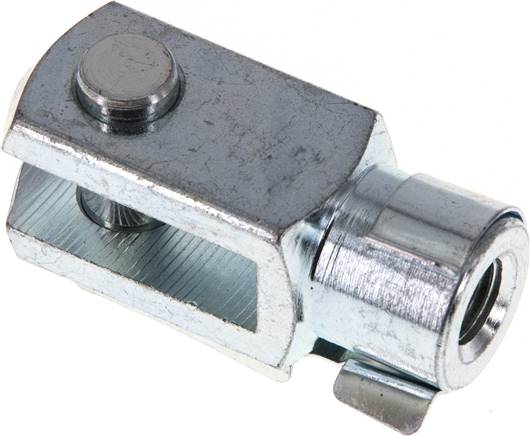 Gabelkopf mit Bolzen M 10 x 1,25, Stahl verzinkt