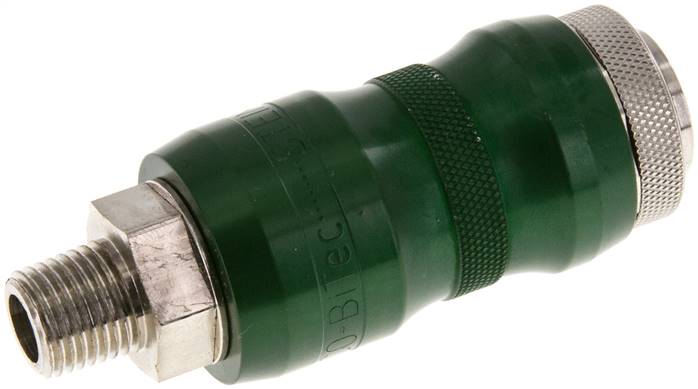 Sicherheits-Schnellkupplung (NW7,2) R 1/4"(AG) m. HSV