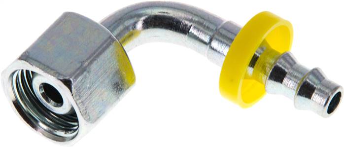 90°-Steckanschluss 10 L Überwurfmutter, 6,4mm GSP-Schl