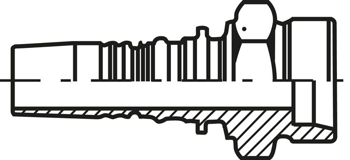 ES-4SH-Pressanschluss CES (gerade), M 52 x 2 (38 S), DN 31