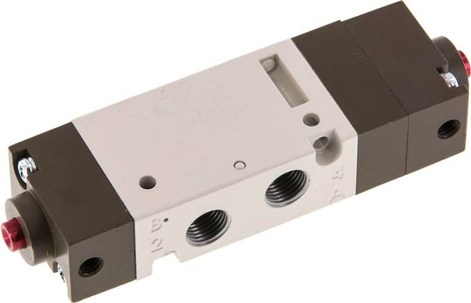 5/3-Wege Pneumatikventil, G 1/8" (Pilot M5), Mittelstellung entlüftet