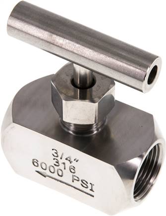Nadel-Absperrventil, Edelstahl, G 3/4", PN 400