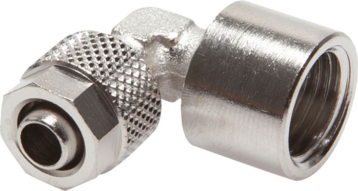 Winkel-Aufschraubverschraubung G 1/4"-8x6mm, Messing vernickelt