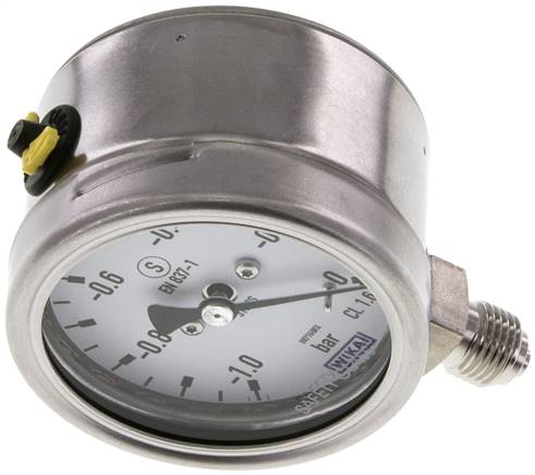 Sicherheits-Manometer senkrecht, 63mm, -1 bis 0 bar