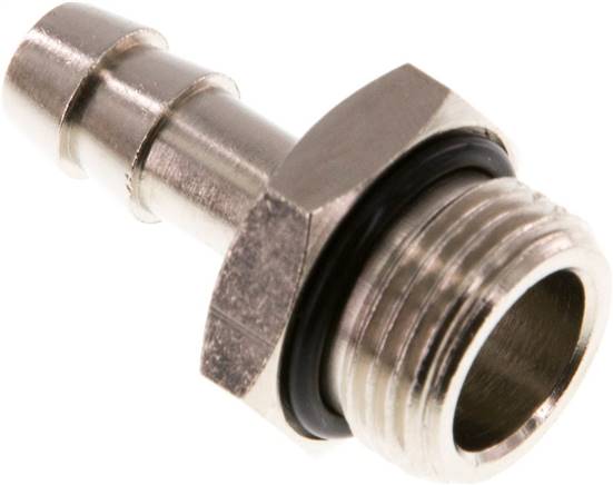 Gewindetülle mit O-Ring G 3/8"-8 (5/16")mm, Messing vernickelt