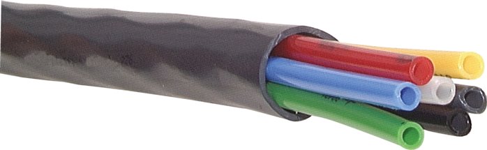 Polyamid-Mehrfachschlauch 8 x 6 mm, 25 mtr.-Rolle 7-adrig
