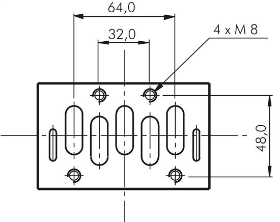 ISO-Ventil (Größe 3), 5/3-Wege Mittelstellung geschlossen, 115 V AC