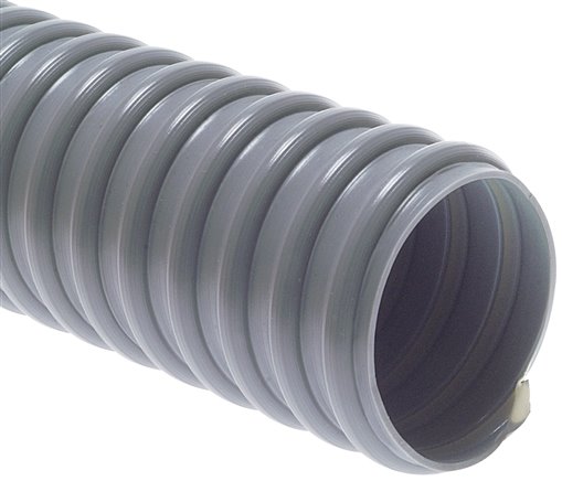 Leichter Saug-Schlauch, PVC-Superflex grau, 45mm