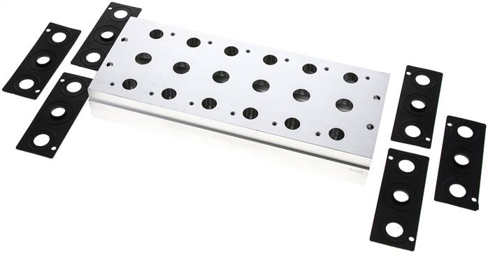 Mehrfachanschlussplatte (6-fach) für 5/2-Wege & 5/3-Wege Ventile zu V 54-6