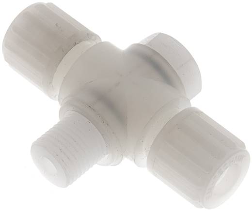 T-Verschraubung G 1/4"-8x6mm, PVDF, Hohlschraube