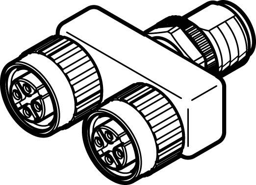 FESTO NEDU-M12D4-M12T4-IS (562248) T-Steckverbindung