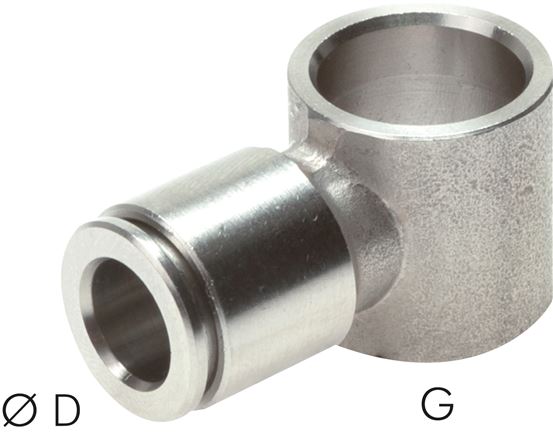 Steckanschluss, L-Ringstück G 1/4"-8mm, IQS-Edelstahl