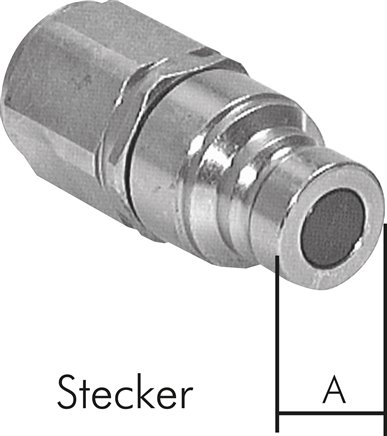 Flat-Face-Kupplung, Stecker Baugr. 8, G 2"(IG)