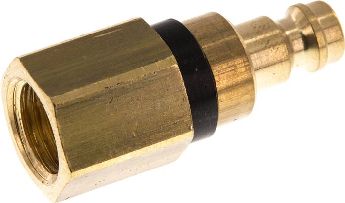 Kupplungsstecker (NW5) G 1/4"(IG), Messing, schwarz