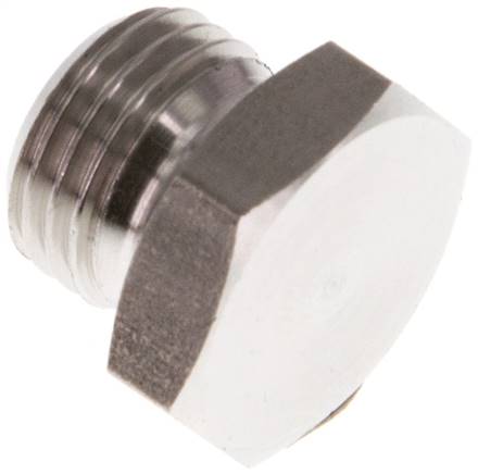 Verschlussstopfen Außenskt. G 1/4", V4A, flach