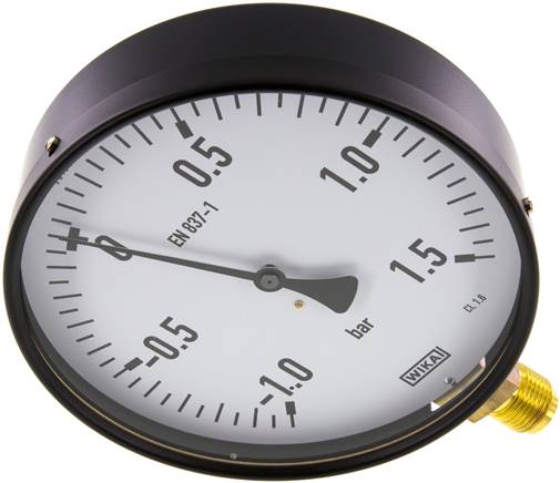 Manometer senkrecht, 160mm, -1 bis 1,5 bar