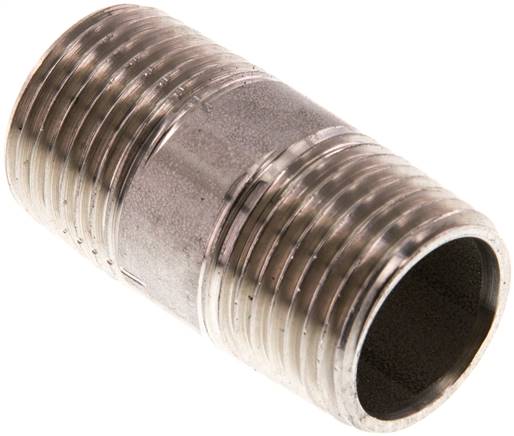 Rohrdoppelnippel R 1/2"-40mm, 1.4571