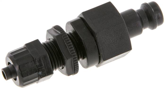 Schott-Kupplungsstecker (NW5) 6x4mm Schlauch, POM, beidseitig absperrend