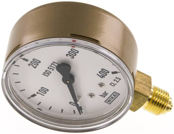 Schweißtechnik-Manometer 63mm, 0 - 400 bar, neutral