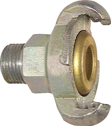 Kompressorkupplung G 1"(AG), Stahl verzinkt, Dichtung Messing